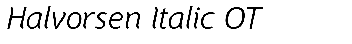 Halvorsen Italic OT